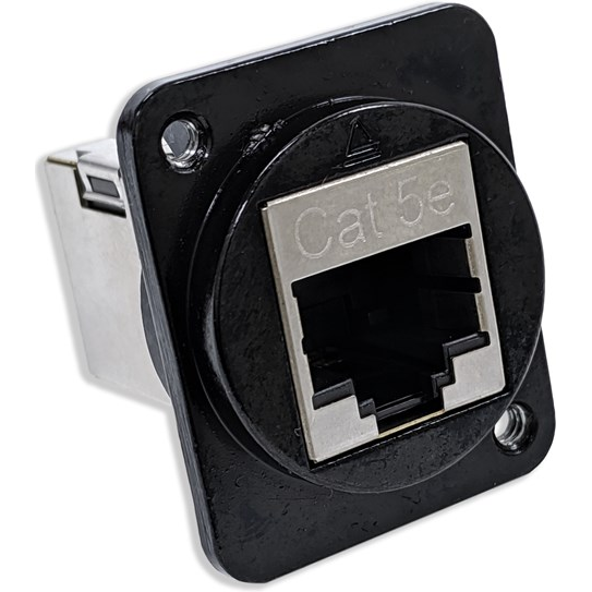 Switchcraft-EHRJ45D5ESB440 Telecomunicaciones y teléfono del conector Conn RJ-45 F 8 POS ST Flange Mount 8 Terminal 1 Port Cat 5e Individual