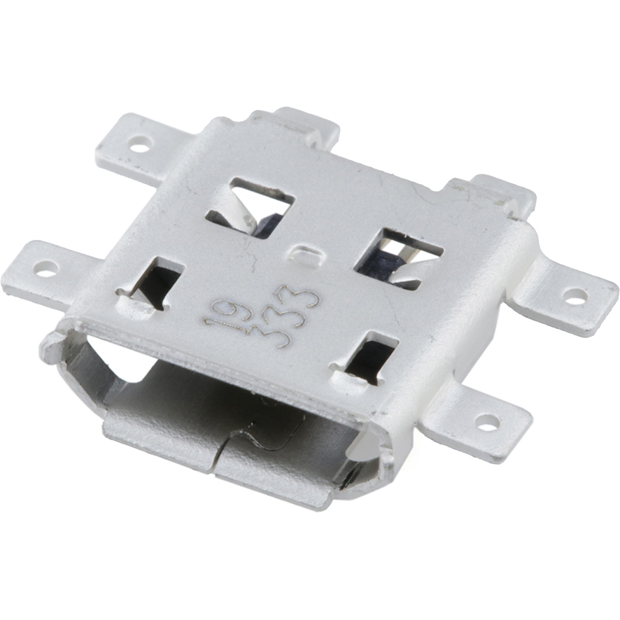 Molex-474910001 Connector USB Conn Micro USB 2.0 Type B RCP 5 POS 0.65mm Solder RA SMD 5 Terminal 1 Port Micro-USB T/R