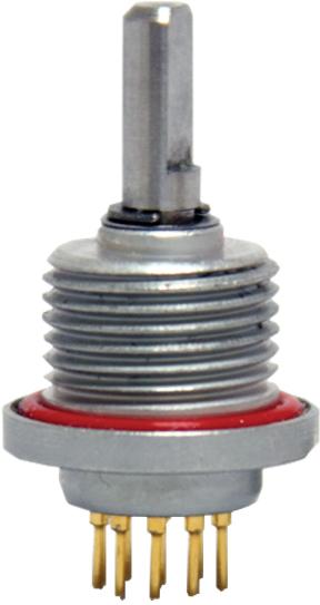 Grayhill-77SP36-01-1-03N Drehschalter Switch Rotary SP3T 3 Flatted Shaft PC Pins 0.2A 28VDC Medical