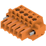 Weidmuller-1606670000 Bloques terminales del conector Conn Plug-in Terminal Block SKT 5 POS 3.5mm Screw RA Panel Mount 10A Box