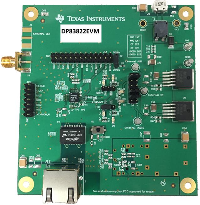 Texas Instruments-DP83822EVM Entwicklungssätze und Werkzeuge DP83822 PHY Evaluation Board