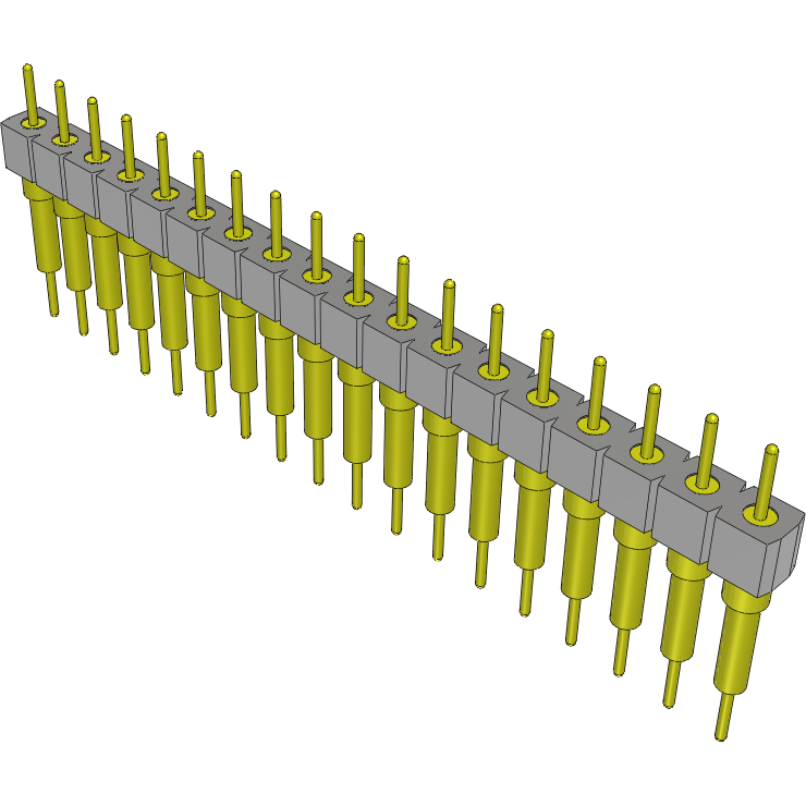 Samtec-BHS-118-G-B Steckverbinderleisten und Leiterplattenbuchsen Conn Unshrouded Header HDR 18 POS 2.54mm Solder ST Top Entry Thru-Hole Tube