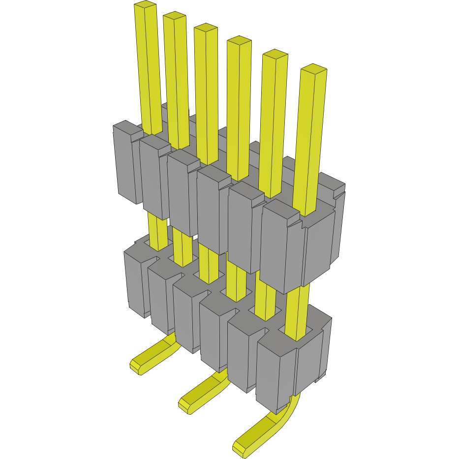 Samtec-HDWM-06-55-G-S-345-SM 连接器插头及 PCB 插座 Conn Board Stacker HDR 6 POS 1.27mm Solder ST SMD Layer
