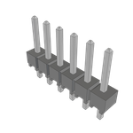 Conn Unshrouded Header HDR 6 POS 2.54mm Solder ST Top Entry Thru-Hole Bulk