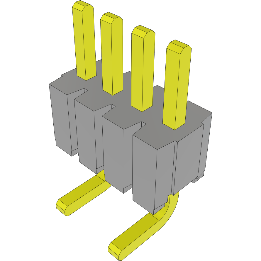 Samtec-HTMS-104-02-S-S-SM Connector Headers and PCB Receptacles Conn Unshrouded Header HDR 4 POS 1.27mm Solder ST Top Entry SMD Bulk