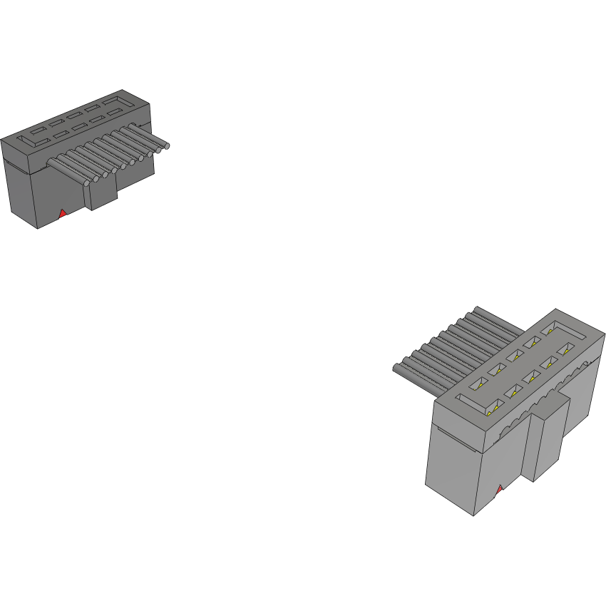 Samtec-HCSD-05-D-24.00-01-N Flachband Kabelbaugruppen Cable Assembly 0.6m 28AWG 2.54mm 10 to 10 POS IDC Connector to IDC Connector F-F Bulk