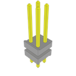 Conn Board Stacker HDR 4 POS 2mm Solder ST Top Entry Thru-Hole Bulk