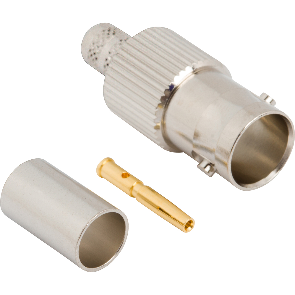 Amphenol RF-112649 RF-Steckverbinder Conn BNC 0Hz to 4GHz 75Ohm Crimp ST Cable Mount F Gold