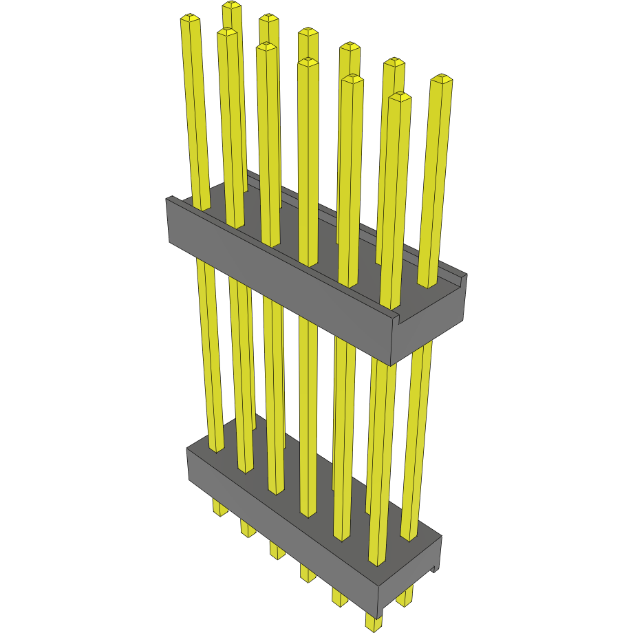 Samtec-DW-06-13-L-D-750 Connector Headers and PCB Receptacles Conn Board Stacker HDR 12 POS 2.54mm Solder ST Top Entry Thru-Hole Bulk