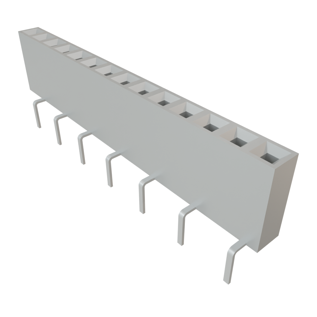 Samtec-BCS-114-L-S-PE-BE Piastre connettori e prese PCB Conn Socket Strip SKT 14 POS 2.54mm Solder ST Bottom Entry Thru-Hole TIGER CLAW™ Tube