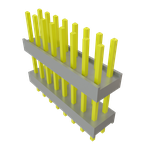Conn Board Stacker HDR 16 POS 2.54mm Solder ST Top Entry Thru-Hole Bulk