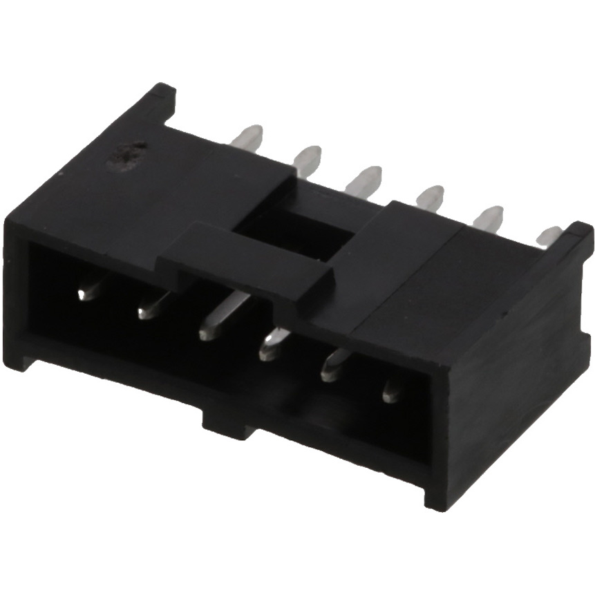 Molex-901361106 Cabezales del conector y receptáculos PCB Conn Shrouded Header (4 Sides) HDR 6 POS 2.54mm Solder ST Thru-Hole C-Grid III Tray