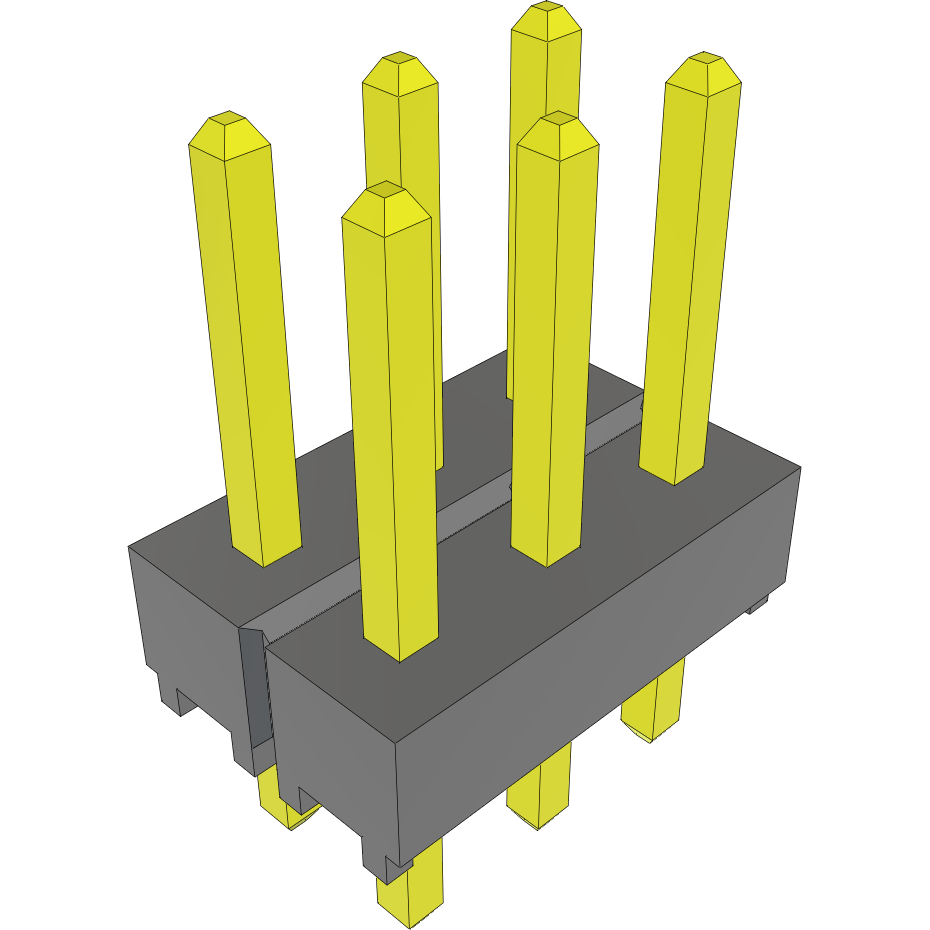 Samtec-TSW-102-07-F-T Steckverbinderleisten und Leiterplattenbuchsen Conn Unshrouded Header HDR 6 POS 2.54mm Solder ST Top Entry Thru-Hole Bulk