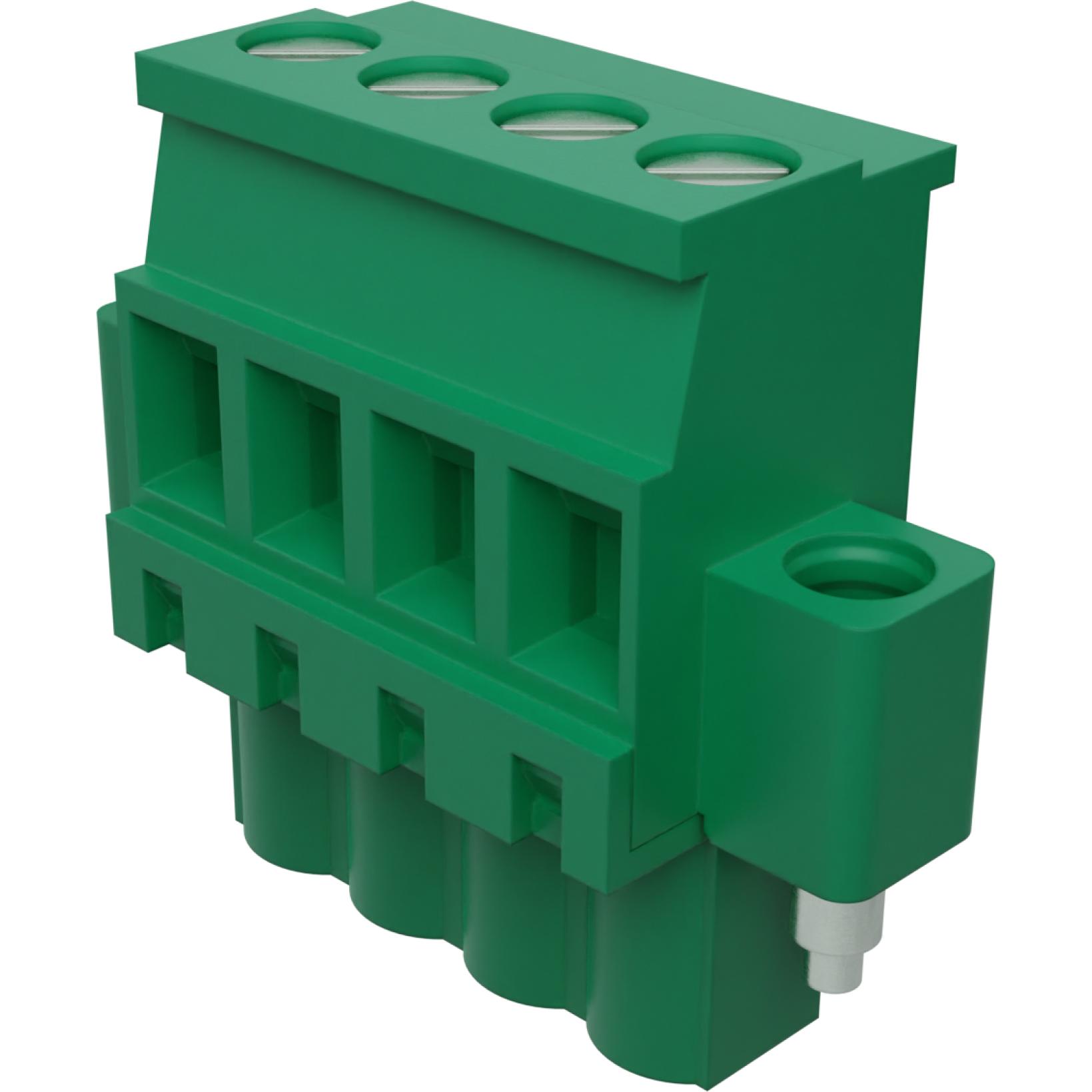 Molex-39537-7004 Steckverbinder, Klemmenblöcke Conn Eurostyle Block F 4 POS 5.08mm Screw ST Cable Mount 18A/Contact Eurostyle™