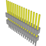 Conn Board Stacker HDR 16 POS 1.27mm Solder ST Thru-Hole Tube