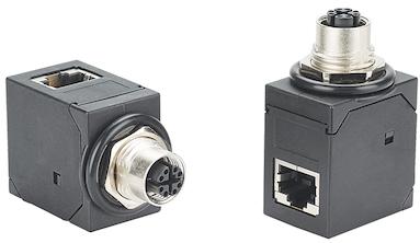 Panduit-ICAM12X90RJS Altri connettori Conn RJ-45/M12 Circular Adapter F/F 8/4 POS RA