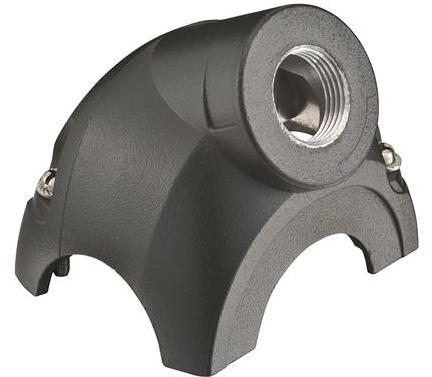 HARTING-11123001600 Schrumpfbalgenadapter Shell 90° Powder Die Cast Aluminum Push-Pull Han-Yellock®