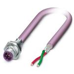 Cable Assembly Circular 2m 24AWG M12 Circular 2 Straight