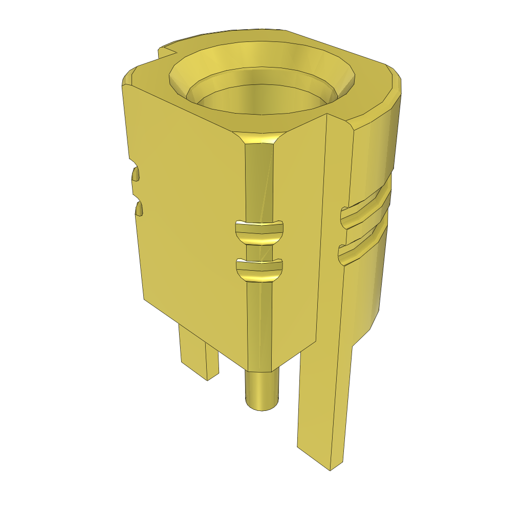 Samtec-MMCXV-J-P-HF-ST-EM1 Raccordement FR Conn MMCX 0Hz to 6GHz 50Ohm Solder ST Edge Mount F Gold Over Nickel Tray