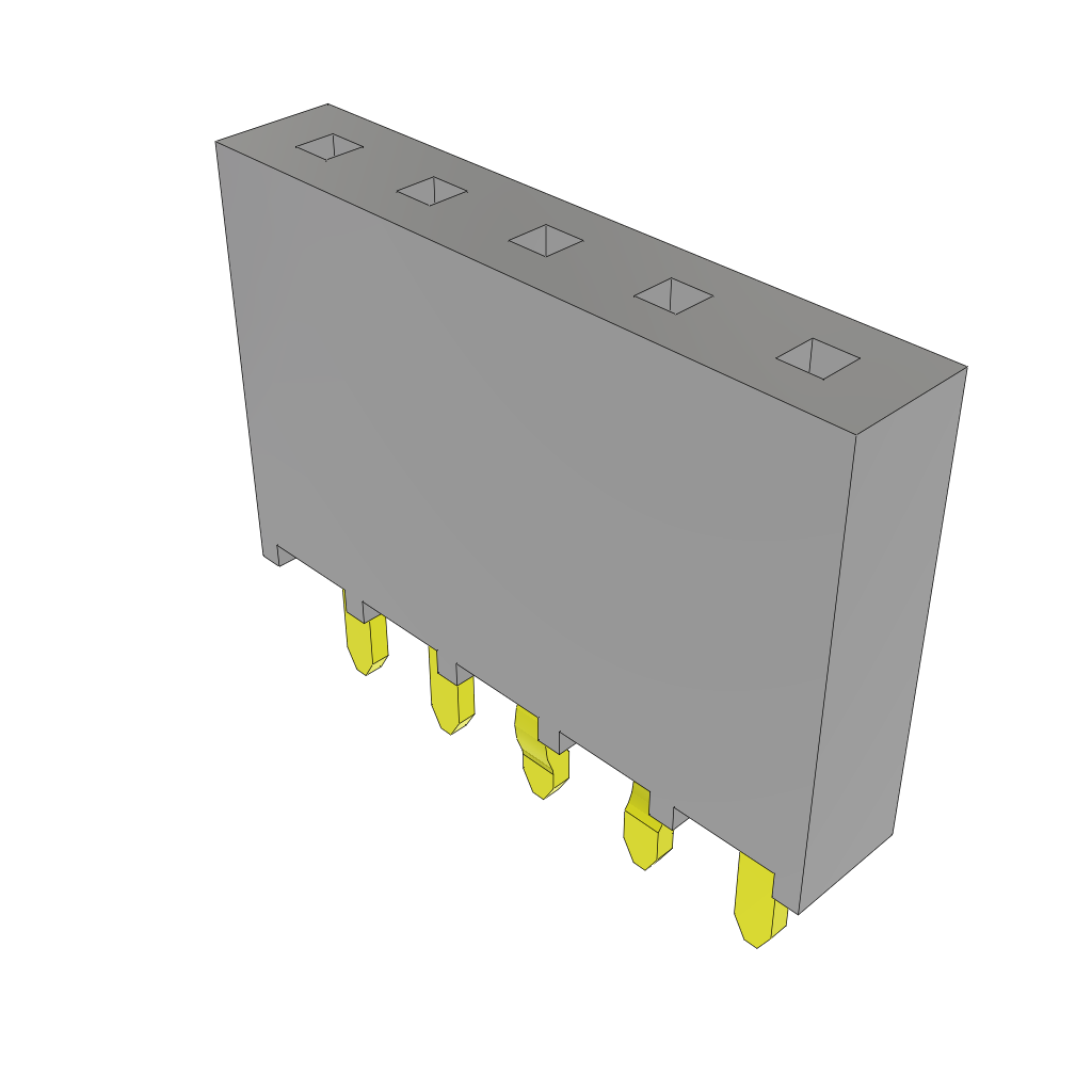 Samtec-SSW-105-01-G-S-LL Steckverbinderleisten und Leiterplattenbuchsen Conn Socket Strip SKT 5 POS 2.54mm Solder ST Top Entry Thru-Hole Bulk