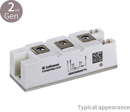 Infineon Technologies AG-TT190N18SOFHPSA1 SCR Modules SCR Module Diode 1800V 275A(RMS) 5200A 7-Pin PB34SB-1 Tray