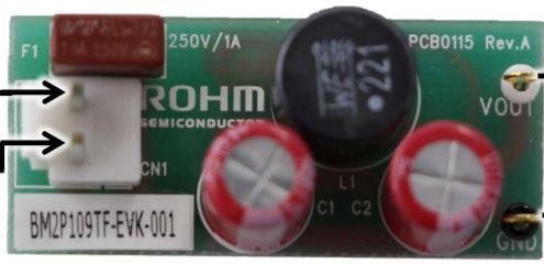 Rohm-BM2P109TF-EVK-001 Placas y kits de desarrollo de administración de potencia BM2P109TF AC to DC Switching Converter 9V to 11V Output Evaluation Board
