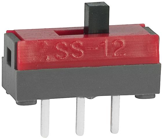 NKK Switches-SS12SDP2 Interruttore a slitta Switch Slide ON None ON SPDT Top Slide 0.1A 30VDC 10000Cycles PC Pins Thru-Hole