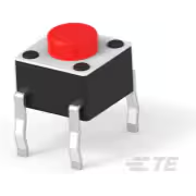 TE Connectivity-1825910-7 Conmutador táctil Switch Tactile OFF (ON) SPST Round Button PC Pins 0.05A 24VDC 100000Cycles 2.55N Thru-Hole Loose