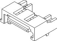 Molex-0470804005 Connector SCSI Conn SATA PL 7 POS 1.27mm Solder RA SMD 7 Terminal 1 Port T/R