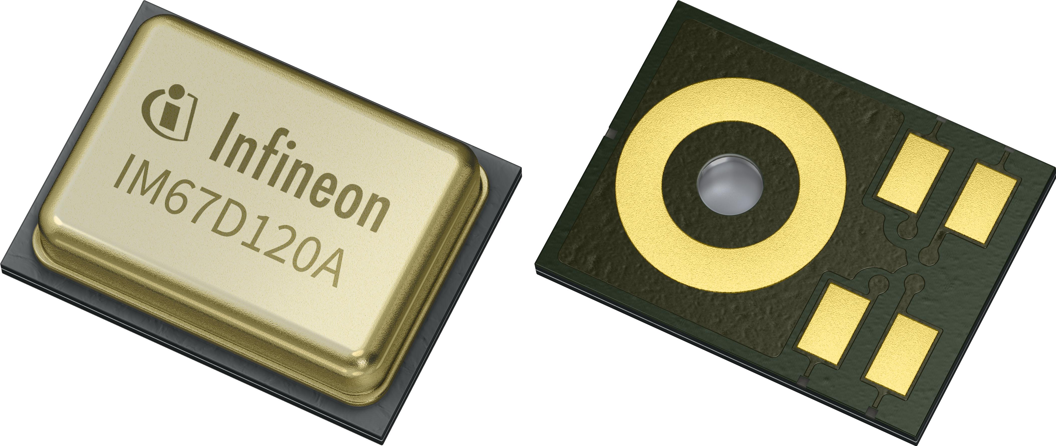 Infineon Technologies AG-IM67D120AXTSA1 Micrófonos Mic Omni-Directional -26dB Rectangle Solder Pad Automotive