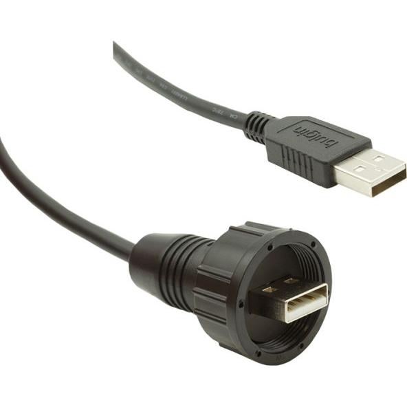 Bulgin Limited-PXP0020/A/1M00/A Cable Assembly USB Flex USB A to Standard USB A Cable Assembly 1m