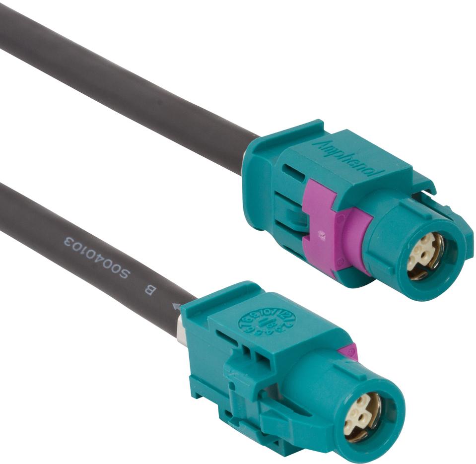 Amphenol RF-HSDSJZSJZ01-19 Kabelbaugruppen Koaxial Cable Assembly Coaxial 0.305m HSD Connector to HSD Connector F-F Bag