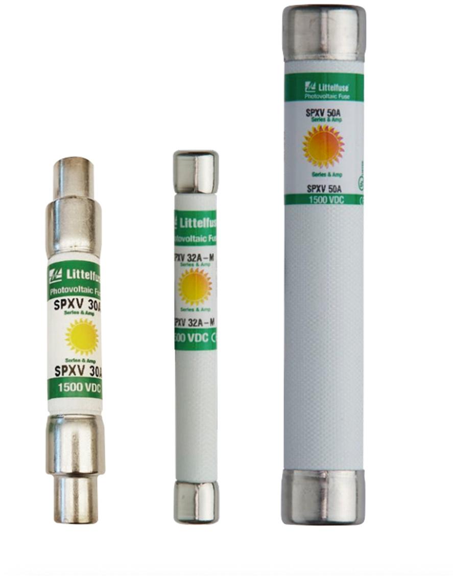 Littelfuse-SPXV03.5T Fuses Fuse Solar Fast Acting 3.5A 1500V Holder Cartridge 10.31 X 84.65mm Melamine