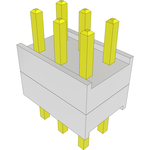 Conn Board Stacker HDR 6 POS 2.54mm Solder ST Top Entry Thru-Hole Bulk