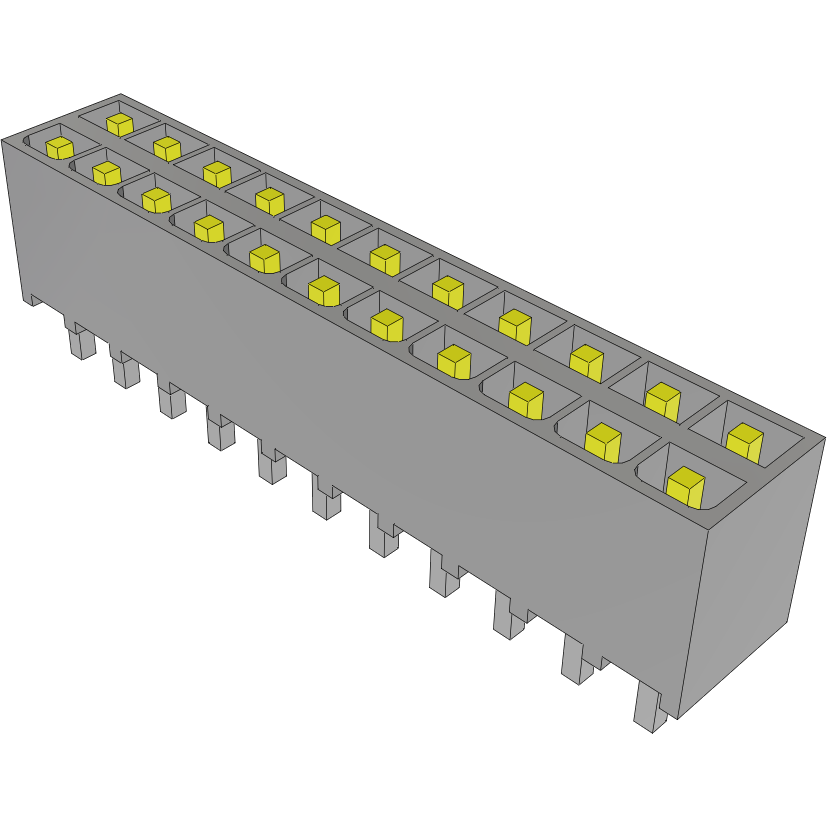 Samtec-IPT1-111-01-S-D 连接器插头及 PCB 插座 Conn Wire to Board HDR 22 POS 2.54mm Solder ST Top Entry Thru-Hole Mini Mate® Tube