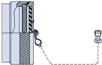 Glenair-660-031NF13H5-05 Steckverbinderzubehör Connector Accessories Receptacle Protective Cover Straight Aluminum Olive Drab Cadmium Over Electroless Nickel