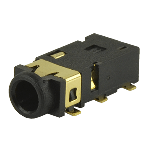 Conn 3.5MM Audio Jack F 4 POS Solder RA SMD 4 Terminal 1 Port T/R