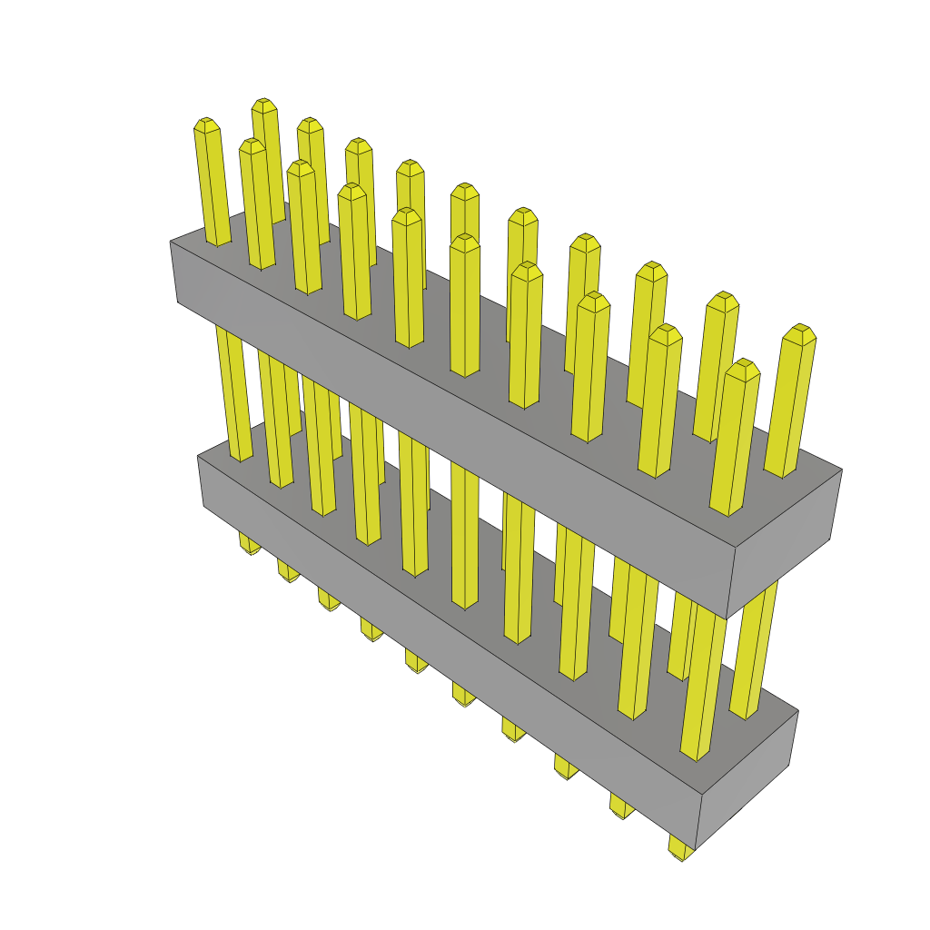 Samtec-TW-10-05-L-D-375-075 连接器插头及 PCB 插座 Conn Board Stacker HDR 20 POS 2mm Solder ST Top Entry Thru-Hole Bulk