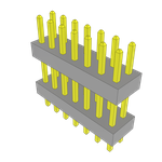 Conn Board Stacker HDR 14 POS 2mm Solder ST Top Entry Thru-Hole Bulk