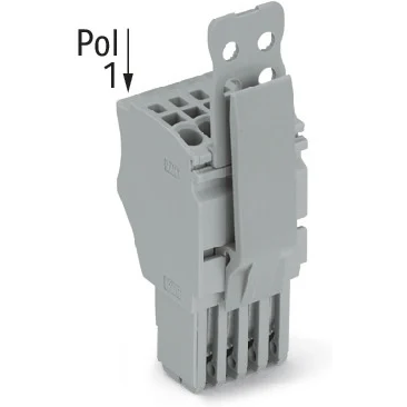 WAGO-2020-108/144-000 Steckverbinder, Klemmenblöcke 1-Conductor Female Plug, Strain relief plate, 1.5 mm2, 8-pole
