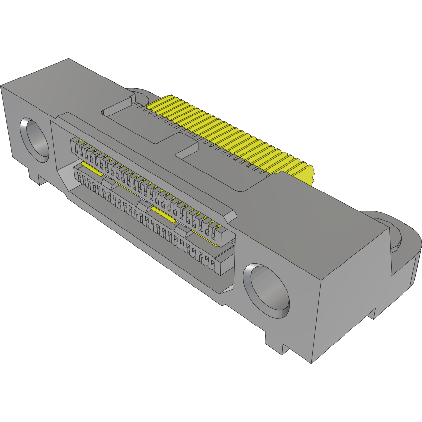 Samtec-QSS-025-01-L-D-RA-SP Steckverbinderleisten und Leiterplattenbuchsen Conn Micro High Speed Socket Strip SKT 50 POS 2.03mm/0.635mm Solder RA Side Entry SMD/Thru-Hole Tray