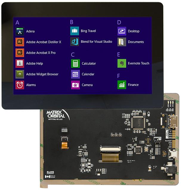 Matrix Orbital-HTT70G-TPC-BLM-B0-H5-CH-V5 Modules TFT 7in TFT HDMI 0°C to 70°C