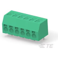 TE Connectivity-1-2834014-6 Bloques terminales del conector Conn PC Terminal Block F 6 POS 5mm Solder ST Thru-Hole 10A/Contact Box/Carton