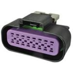 Conn Housing F 16 POS Crimp ST Cable Mount Black