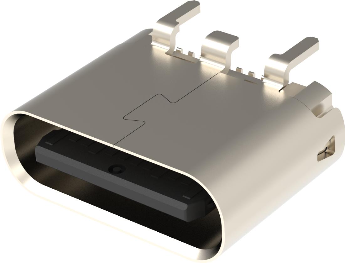 Amphenol-12402069E202A Connector USB USB 3.1 GEN1 Type C Connector Vertical Double SMT Type