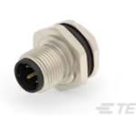 TE Connectivity-T4130512041-000 Steckverbinder, rund Conn M12 Circular PIN 4 POS Solder Cup ST Jam Nut 4 Terminal 1 Port