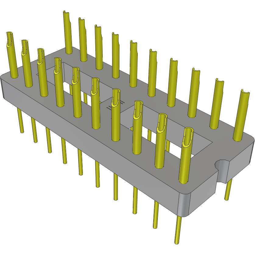 Samtec-APA-320-G-B Connector Socket Conn DIP Adapter HDR 20 POS 2.54mm ST Thru-Hole Bulk