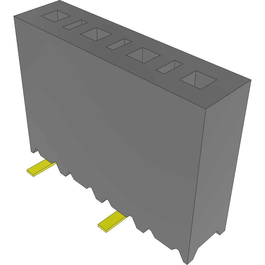 Samtec-TSM-104-01-F-SV Steckverbinderleisten und Leiterplattenbuchsen Conn Unshrouded Header HDR 4 POS 2.54mm Solder ST Top Entry SMD Tube