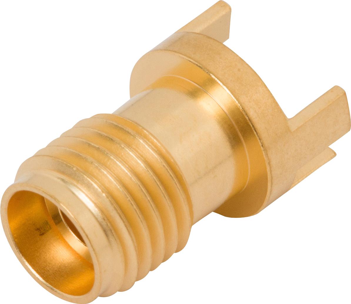 Amphenol SV Microwave-1521-60051 Connector RF Conn 2.92mm 0Hz to 30GHz 50Ohm Solder ST Edge Mount F Gold Over Nickel Tray