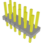 Conn Unshrouded Header HDR 12 POS 2.54mm Solder ST Top Entry Thru-Hole Bulk
